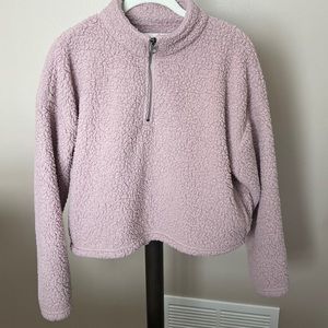 Purple Fuzzy Quarter Zip
